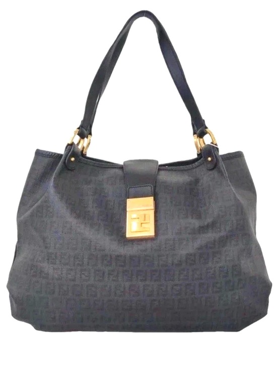 Fendi Handbags - Fendi Dark Brown Zucchino Chiusura Monogram Tote Satchel /VG Shape 👀 Pics